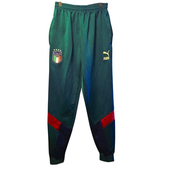 Puma green Italia FIGC mens jogger pants xl - Picture 1 of 5